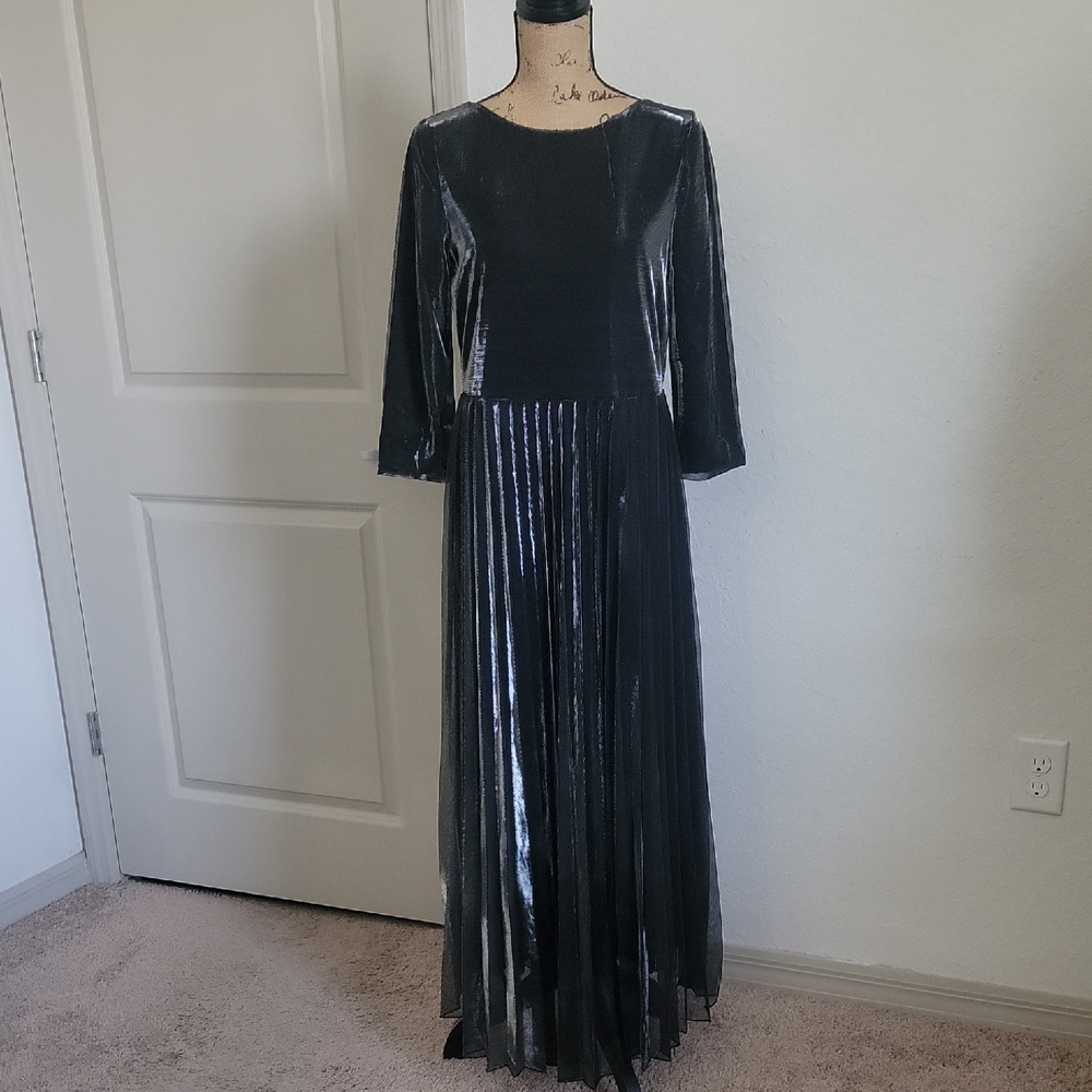 Mango Black 3/4 Sleeve Cocktail Gown